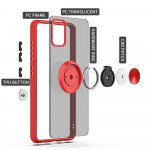 Wholesale Tuff Slim Armor Hybrid Ring Stand Case for Motorola Moto E7 Power 2021 (Red)